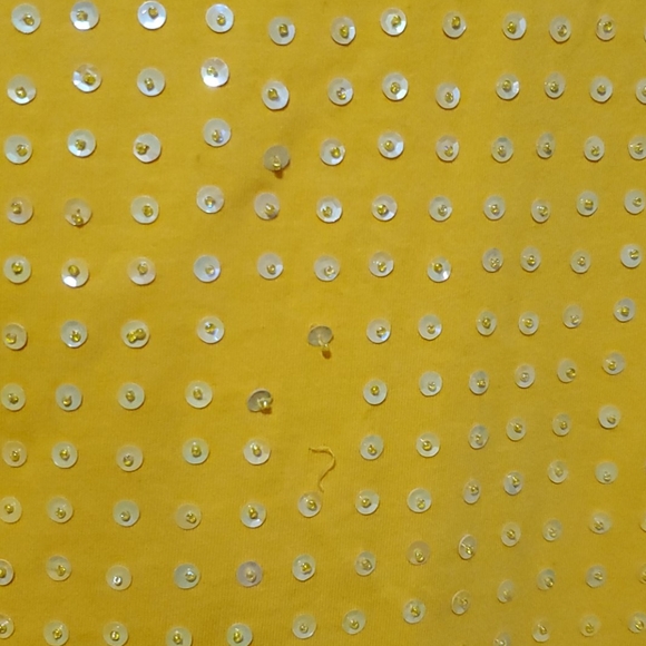 Yellow Sequined top. - Picture 3 of 8
